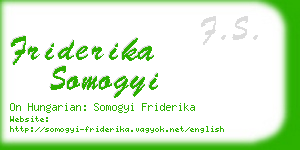 friderika somogyi business card
